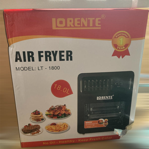 Lot Imported LORENTE 2-in-1 Oil-Free Air Fryer & Oven 18L