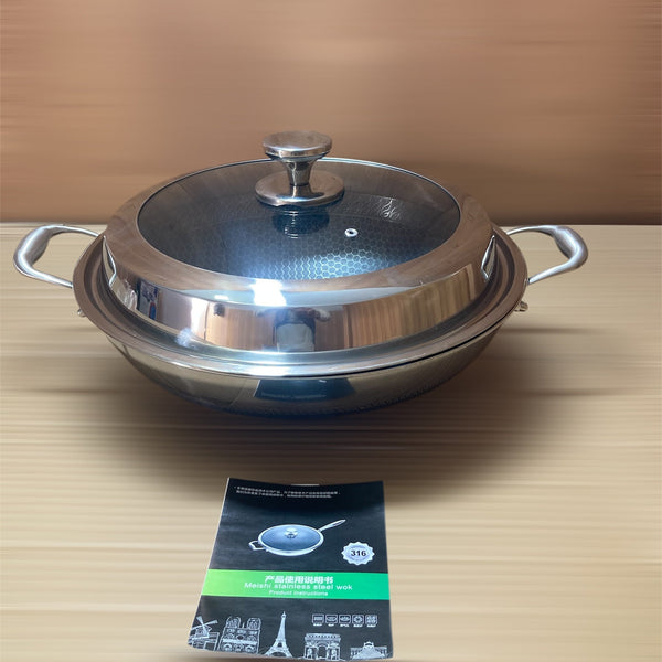 Lot Imported HoneyComb Laser Coated Wok/Kadai