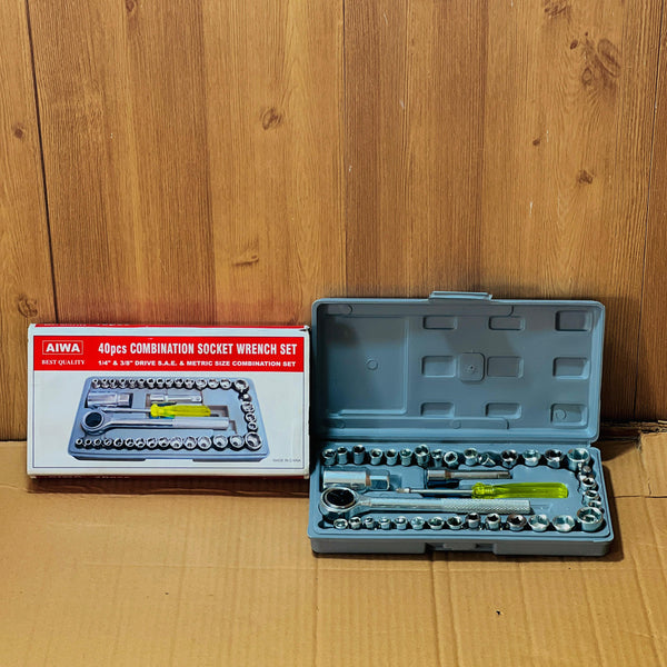 Aiwa Multi Purpose Combination Socket Tool Set (40 Pieces)