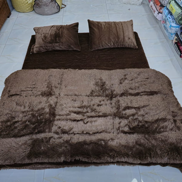 Imported King Size 4PCs Blanket - BedSheet Set