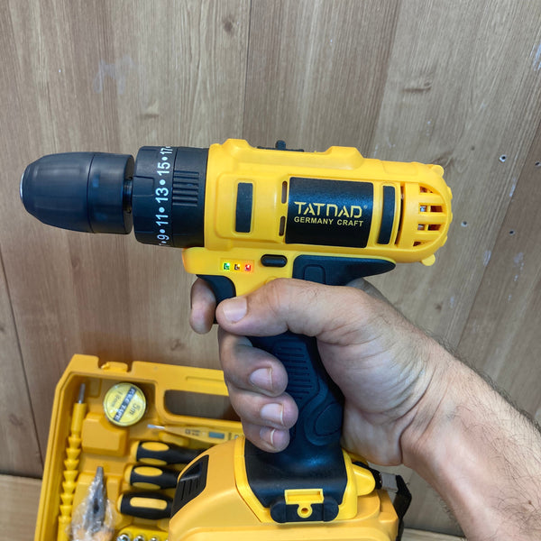 Tatnad Germany Craft Cordless Drill Machine with 36V Rechargeable Double Batteries