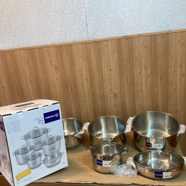 Korkmaz Turkey Stainless Steel 10PCs Cookware Set ASTRA A-1901