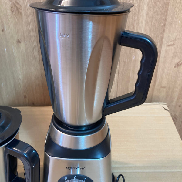 Super Crest Germany Full Steel Body 3-in-1 Electric Juicer, Chopper and Grinder Machine Heavy Duty SCT-8031