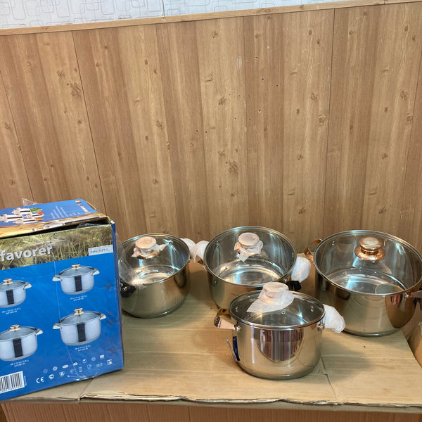 HOFFAVORER 8PCs Stainless Steel Cookware Set