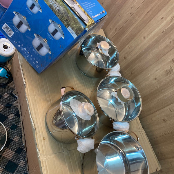 HOFFAVORER 8PCs Stainless Steel Cookware Set