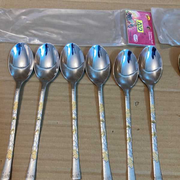 AYD 6PCs Stainless Steel Table Spoon Set