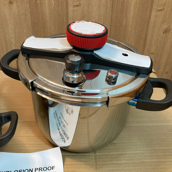 Lot Imported Stainless Steel Pressure Cooker 5+7L with Steamer