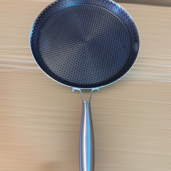 Double Laser Coated HoneyComb Flat Pizza Pan Without Lid