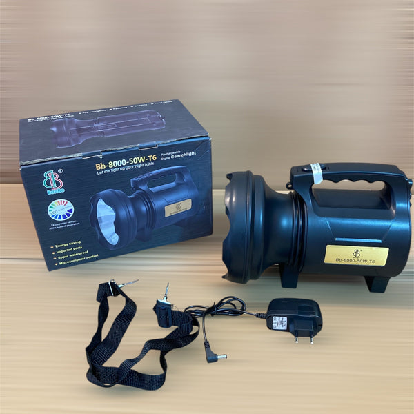 Bb-8000-50W-T6 Rechargeable Searchlight - Camping Light