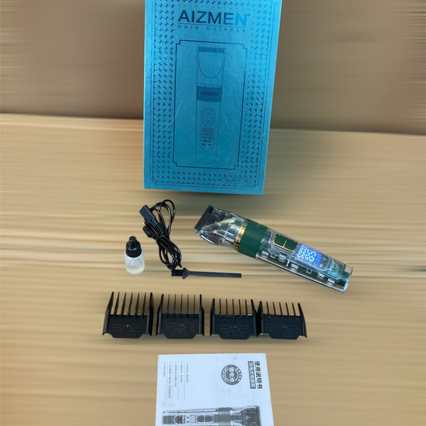 Lot Imported AIZMEN Transparent Digital Hair Clipper - Trimmer