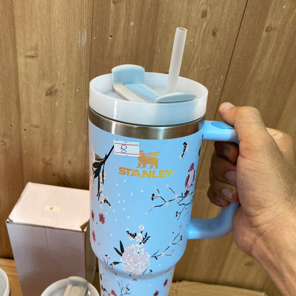 Stanley Stainless Steel Insulated Tumblers with Handle, Leakproof Lid and Straw 1200ml