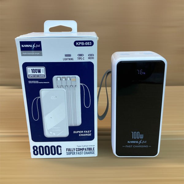 Kamal 100W Fast Charging Power Bank 80,000mAh KPB-083