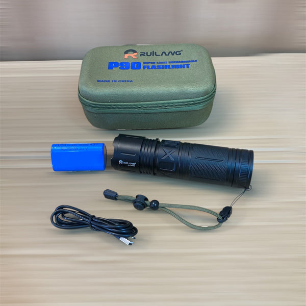 Ruilang P90 Rechargeable Super LED Flashlight - Torch