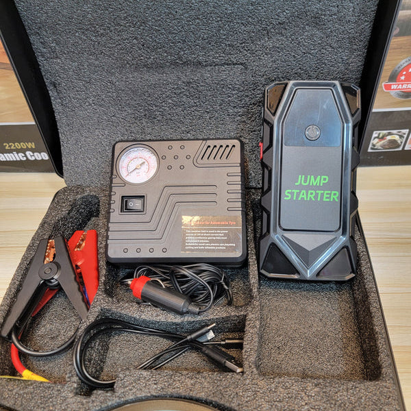 2000A 2-in-1 Car Jump Starter with Tire Inflator 12V