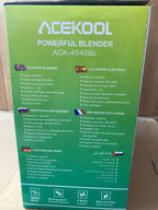Lot Imported ACEKOOL 3-in-1 Powerful Blender ACK-4040BL