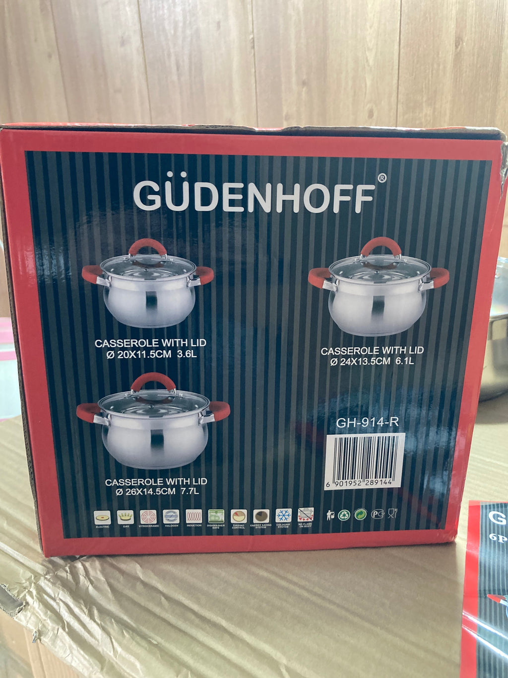 GUDENHOFF 6PCs Stainless Steel Cookware Set