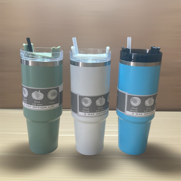 Vacuum Insulated Straw Tumbler 900ML