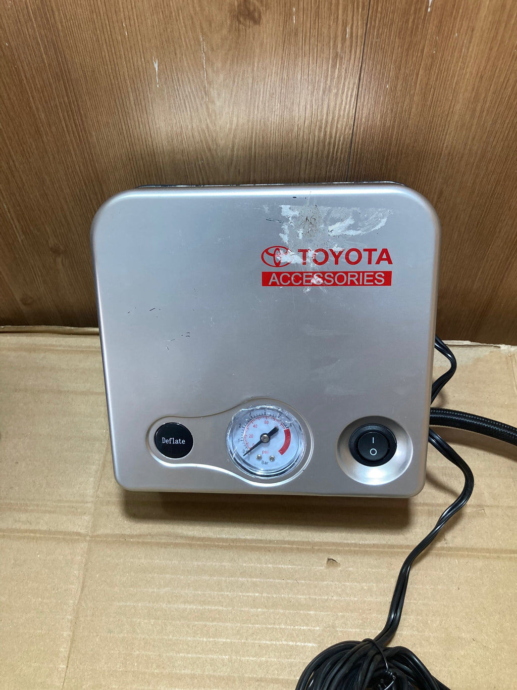 Toyota Tire Inflator/Air Compressor With 3 High Air Flow Nozzles & Adaptors