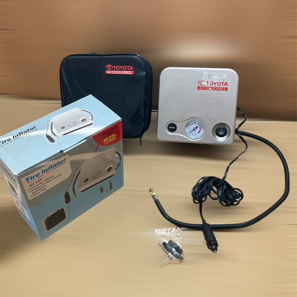 Toyota Tire Inflator/Air Compressor With 3 High Air Flow Nozzles & Adaptors