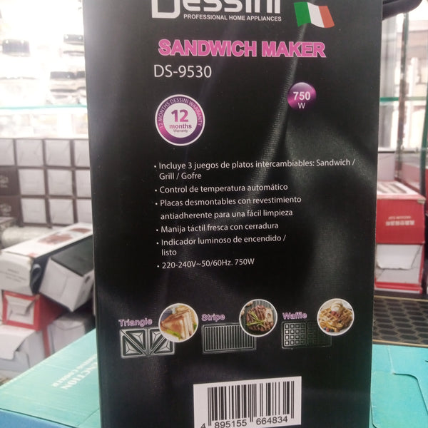 Italy Lot Imported DESSINI 3-in-1 Sandwich Maker