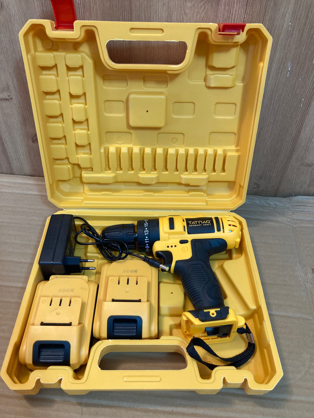 Tatnad Germany Craft Cordless Drill Machine with 36V Rechargeable Double Batteries