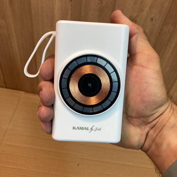 Kamal 20,000mAh Wireless & 3 Built-in Cables Power Bank 25W K25