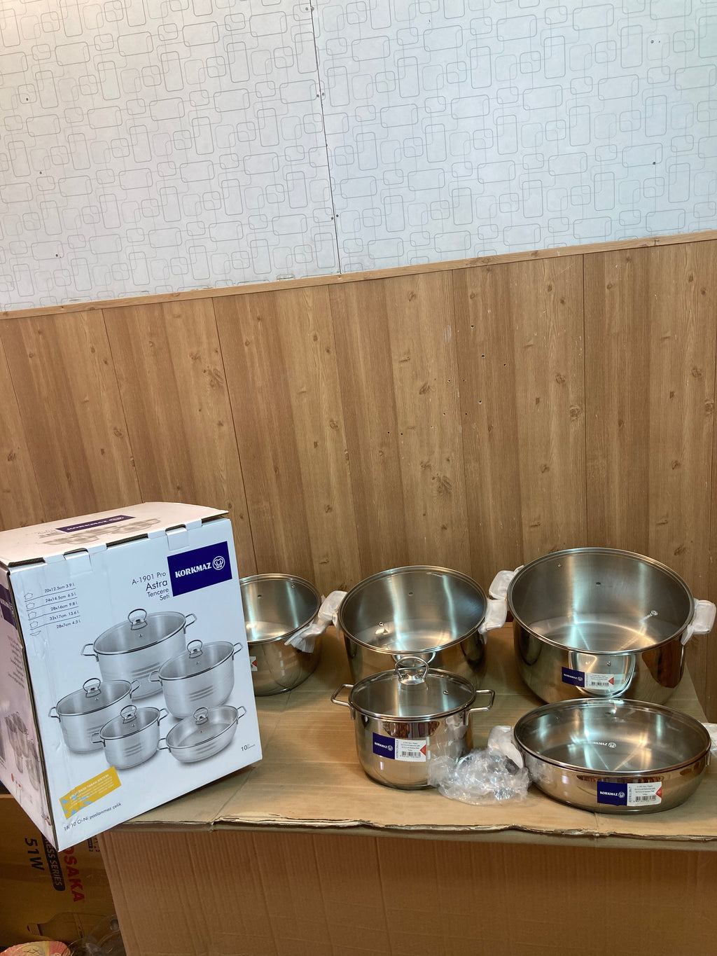 Korkmaz Turkey Stainless Steel 10PCs Cookware Set ASTRA A-1901