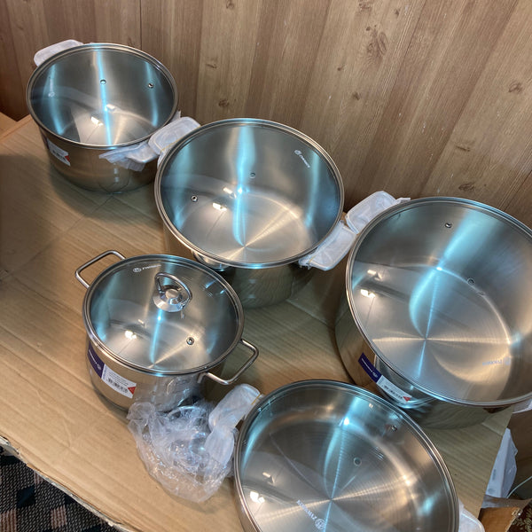 Korkmaz Turkey Stainless Steel 10PCs Cookware Set ASTRA A-1901