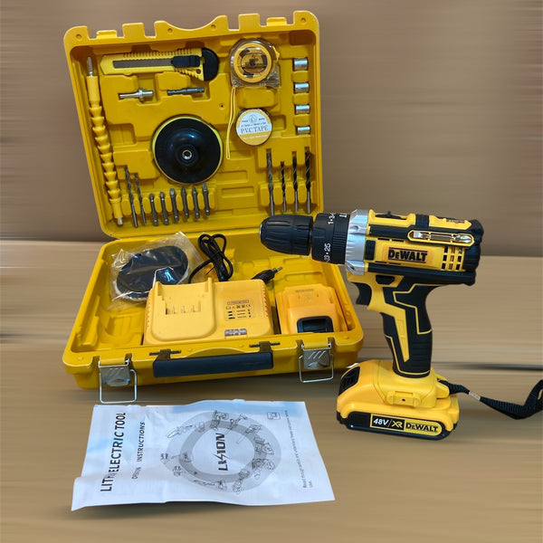DeWALT 48V Cordless Drill Machine Set with Polishing Foam
