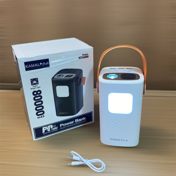 Kamal 100W Fast Charging Light Power Bank 80,000 mAh - KPB088