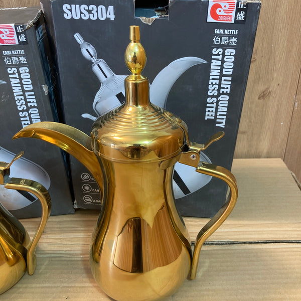 Arabic Style Golden Stainless Steel TeaPot