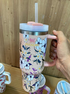 Stanley Stainless Steel Insulated Tumblers with Handle, Leakproof Lid and Straw 1200ml