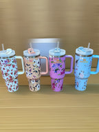 Stanley Stainless Steel Insulated Tumblers with Handle, Leakproof Lid and Straw 1200ml