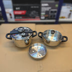 Lot Imported Unique Pro 4+6L Stainless Steel Pressure Cooker With Steamer