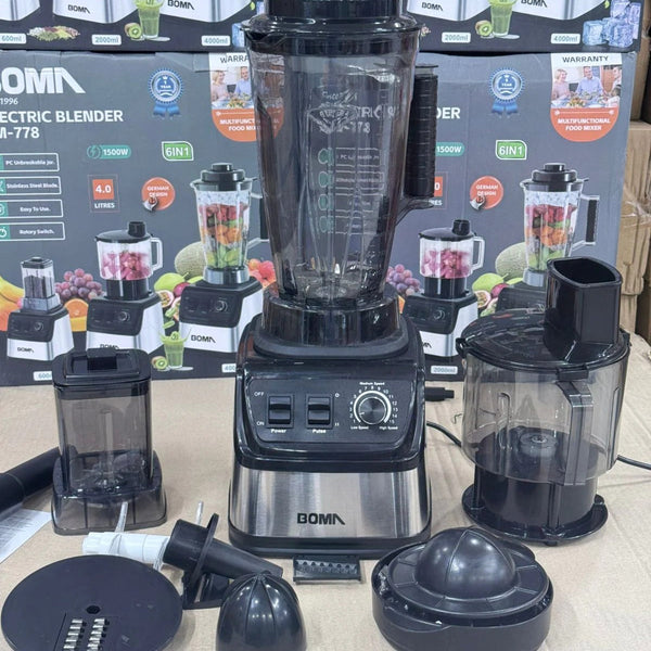 BOMA 6-in-1 Juicer Blender | Multifunction Food Processor | Powerful Motor
