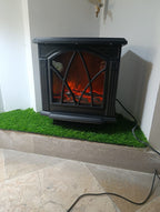 NBC007BK Electric Fireplace Room Heater – Modern Black LED Flame Heater with Adjustable Thermostat & Safety Protection
