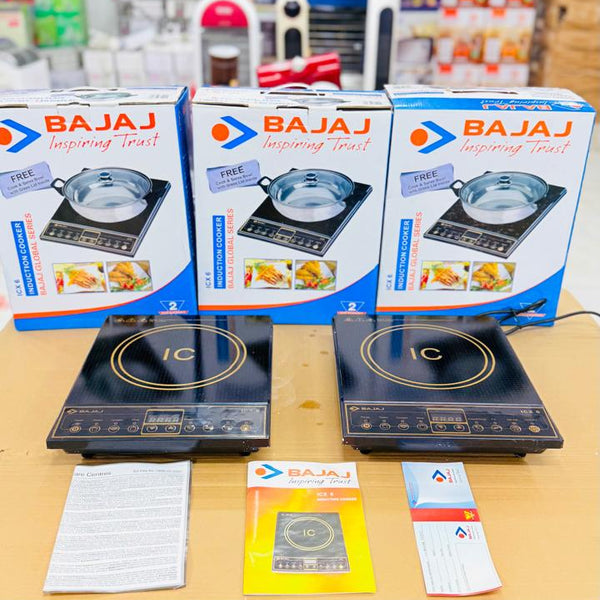 Bajaj ICX 6, 1600 Watts Induction Cooktop with Pan sensor, Black