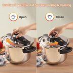 Lot Imported Unique Pro 4+6L Stainless Steel Pressure Cooker With Steamer