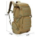 Tactical & Hiking Backpacks – 50L Waterproof Military Outdoor Travel Bag